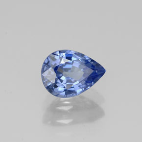 1.02캐럿 천연 블루 사파이어, 배 모양, 6.9×5.1 mm, VS