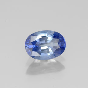 0.96캐럿 천연 블루 사파이어, 타원형 컷, 7.1×5.1 mm, VS