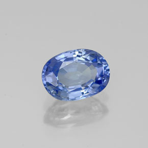 1.18캐럿 천연 블루 사파이어, 타원형 컷, 7×5.2 mm, VS