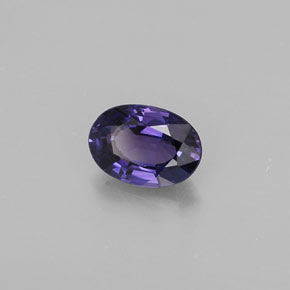 0.59캐럿 천연 블루 바이올렛 사파이어, 타원형 컷, 5.9×4.1 mm, VVS