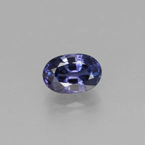 0.68캐럿 천연 블루 바이올렛 사파이어, 타원형 컷, 6×4 mm, VS-SI
