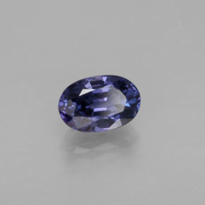 0.68캐럿 천연 블루 바이올렛 사파이어, 타원형 컷, 6×4 mm, VS-SI