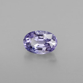 0.74캐럿 천연 블루 바이올렛 사파이어, 타원형 컷, 6.1×4.2 mm, VVS