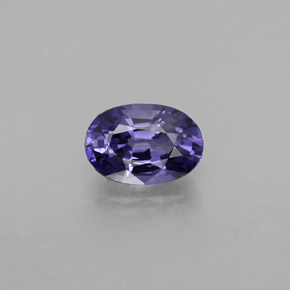 0.60캐럿 천연 블루 바이올렛 사파이어, 타원형 컷, 5.9×4.1 mm, VVS