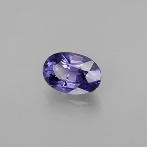 0.60캐럿 천연 블루 바이올렛 사파이어, 타원형 컷, 5.9×4.1 mm, VVS