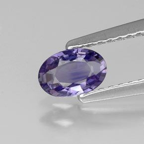 0.49캐럿 천연 블루 바이올렛 사파이어, 타원형 컷, 6×4.1 mm, VS