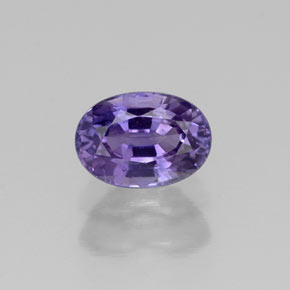 0.80캐럿 천연 블루 바이올렛 사파이어, 타원형 컷, 6×4.2 mm, VS