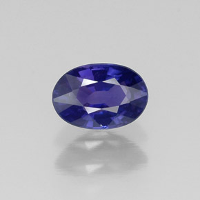 0.63캐럿 천연 블루 바이올렛 사파이어, 타원형 컷, 6×4.1 mm, VS