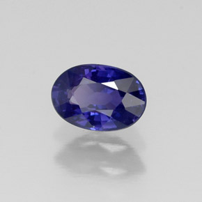 0.63캐럿 천연 블루 바이올렛 사파이어, 타원형 컷, 6×4.1 mm, VS