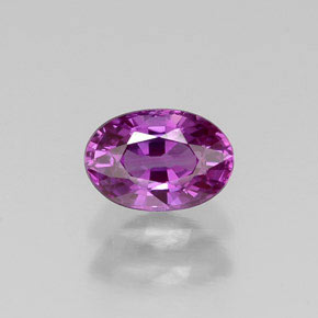 0.67캐럿 천연 퍼플 사파이어, 타원형 컷, 5.9×4.1 mm, VVS