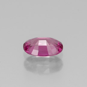 0.51캐럿 천연 핑크빛 퍼플 사파이어, 타원형 컷, 5.9×4.1 mm, VVS