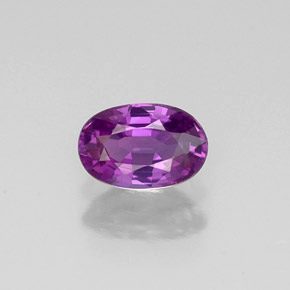 0.62캐럿 천연 핑크빛 바이올렛 사파이어, 타원형 컷, 6×4 mm, VVS-VS