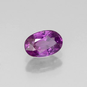 0.62캐럿 천연 핑크빛 바이올렛 사파이어, 타원형 컷, 6×4 mm, VVS-VS