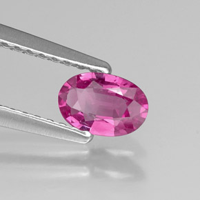 0.48캐럿 천연 퍼플 핑크 사파이어, 타원형 컷, 6.1×4.1 mm, VS