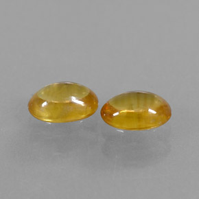 캐럿 천연 골든 옐로우 사파이어 보석, 투명한, 5.7×4 mm, 투명/반투명