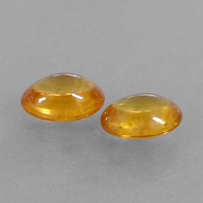 캐럿 천연 옐로우 오렌지 사파이어 보석, 타원형 컷, 5.9×4.2 mm, 투명한