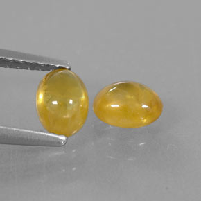 캐럿 천연 골든 옐로우 사파이어 보석, 투명한, 5.8×4.2 mm, 투명/반투명