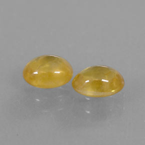 캐럿 천연 골든 옐로우 사파이어 보석, 투명한, 5.8×4.2 mm, 투명/반투명