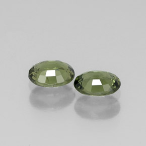 캐럿 천연 그린 사파이어 보석, 타원형 컷, 4.9×3.9 mm, VVS