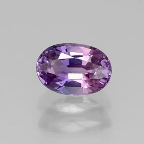 0.74캐럿 천연 핑크빛 바이올렛 사파이어, 타원형 컷, 6.1×4.2 mm, VVS