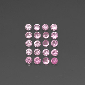 캐럿 천연 핑크 사파이어 보석, 라운드 컷, 2.45 mm, VVS-VS