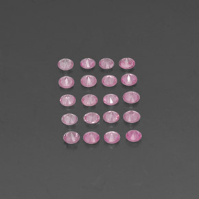캐럿 천연 핑크 사파이어 보석, 라운드 컷, 2.45 mm, VVS-VS