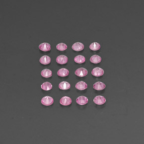 캐럿 천연 핑크 사파이어 보석, 라운드 컷, 2.35 mm, VVS-VS
