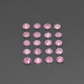 캐럿 천연 핑크 사파이어 보석, 라운드 컷, 2.75 mm, VVS-VS