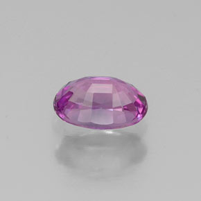 0.72캐럿 천연 핑크빛 퍼플 사파이어, 타원형 컷, 6×4.2 mm, VS