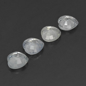 캐럿 천연 화이트 사파이어 보석, 하트 모양, 4.6×4.6 mm, VVS