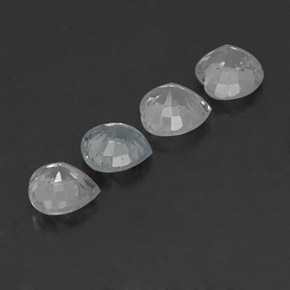 1.23캐럿 천연 푸르스름한 화이트 사파이어 보석, 하트 모양, 4×3.9 mm, VVS-VS
