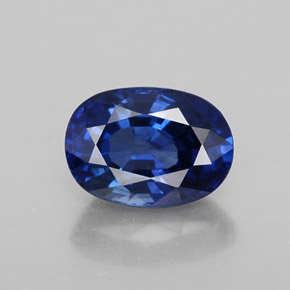 2.12캐럿 천연 블루 사파이어, 타원형 컷, 8.7×6.2 mm, VVS-VS