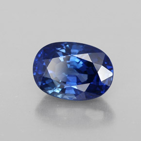 2.12캐럿 천연 블루 사파이어, 타원형 컷, 8.7×6.2 mm, VVS-VS