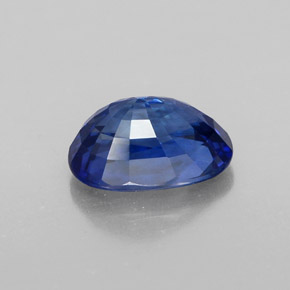 2.12캐럿 천연 블루 사파이어, 타원형 컷, 8.7×6.2 mm, VVS-VS