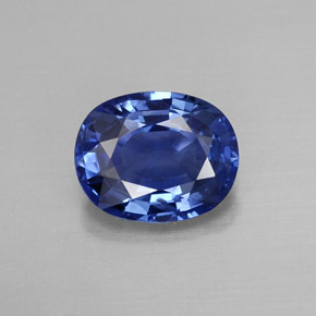 2.28캐럿 천연 블루 사파이어, 타원형 컷, 8.9×7.2 mm, VS