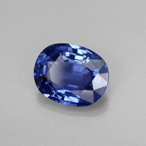 2.28캐럿 천연 블루 사파이어, 타원형 컷, 8.9×7.2 mm, VS