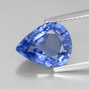 3.07캐럿 천연 블루 사파이어, 배 모양, 10.2×8.3 mm, VS-SI