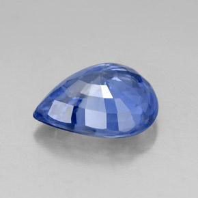 3.07캐럿 천연 블루 사파이어, 배 모양, 10.2×8.3 mm, VS-SI