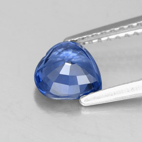 1.06캐럿 천연 블루 사파이어, 하트 모양, 6.4×6.3 mm, VVS