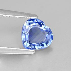 1.15캐럿 천연 블루 사파이어, 하트 모양, 6.7×6.3 mm, VVS