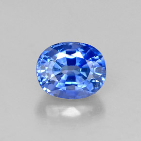 1.03캐럿 천연 블루 사파이어, 타원형 컷, 6.1×5.1 mm, VS