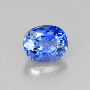1.03캐럿 천연 블루 사파이어, 타원형 컷, 6.1×5.1 mm, VS