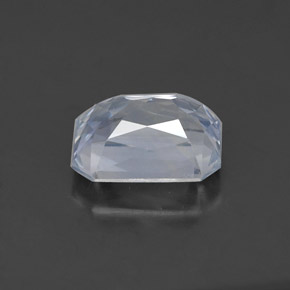 1.51캐럿 천연 푸르스름한 화이트 사파이어, 에메랄드 컷, 7×5.3 mm, VS