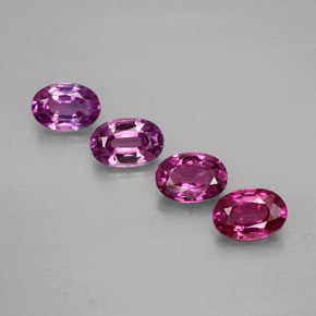 캐럿 천연 멀티컬러 사파이어 보석, 타원형 컷, 6×4.1 mm, VVS