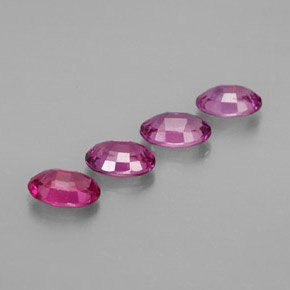 캐럿 천연 멀티컬러 사파이어 보석, 타원형 컷, 6×4.1 mm, VVS