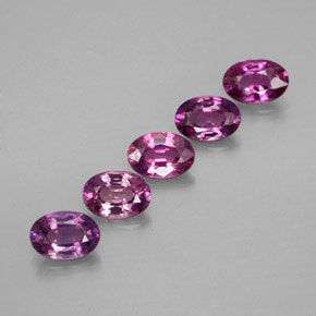 캐럿 천연 퍼플 사파이어 보석, 타원형 컷, 5.9×4.1 mm, VVS-VS