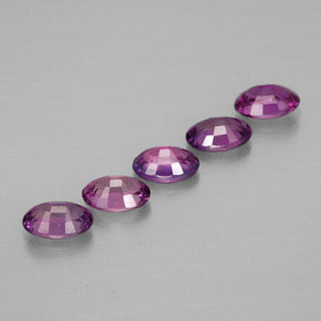 캐럿 천연 퍼플 사파이어 보석, 타원형 컷, 5.9×4.1 mm, VVS-VS