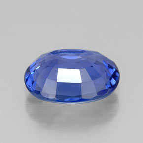 2.73캐럿 천연 블루 사파이어, 타원형 컷, 9.7×7.9 mm, VVS