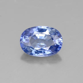 1.08캐럿 천연 블루 사파이어, 타원형 컷, 7.1×5.1 mm, VS