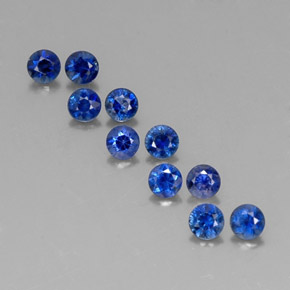 캐럿 천연 딥 블루 사파이어 보석, 라운드 컷, 2.94 mm, VVS-VS